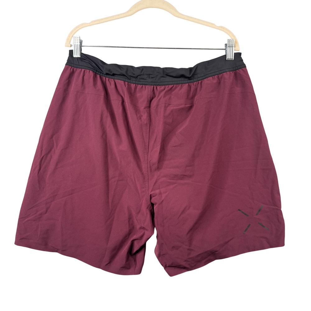Ten Thousand Mens‎ Session Short Maroon Burgundy Black Athletic Gym Workout Sz M